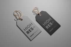 black and white label tag logo mockup psd Product Image 1
