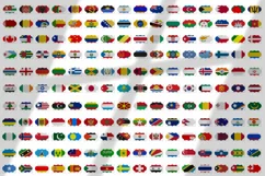 All World Countries. National Clip Art. Politic labels Product Image 2