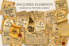 The Witch&#039;s Apothecary Watercolor Clipart Collection Product Image 5