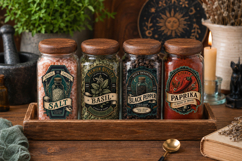 Kitchen Pantry labels, Witchy magic kitchen 4 PNG labels Product Image 5