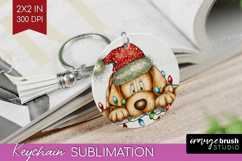 Labrador Tangled In Christmas Lights Keychain PNG Funny Xmas Product Image 1