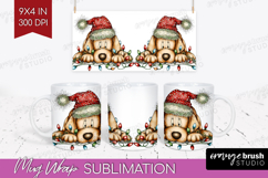 Labrador Tangled In Christmas Lights Mug Wrap Funny Xmas Mug Product Image 1