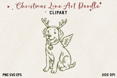 Vintage Hand-Drawn Christmas Illustration| Line Art Clipart Product Image 1