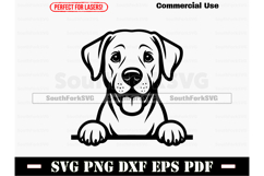 Peeking Labrador Retriever Dog SVG PNG DXF EPS PDF Product Image 1