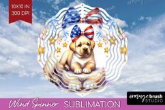 Labrador Retriever Dog Wind Spinner Sublimation PNG Dog Product Image 1