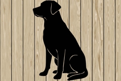 labrador retriever dog stencil silhouette SVG Product Image 1
