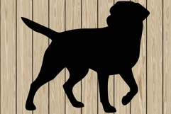 labrador retriever dog stencil silhouette SVG Product Image 1