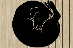 labrador retriever dog stencil silhouette SVG Product Image 1