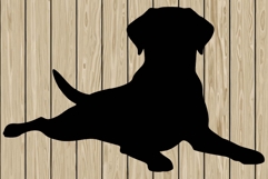 labrador retriever dog stencil silhouette SVG Product Image 1