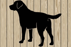 labrador retriever dog stencil silhouette SVG Product Image 1