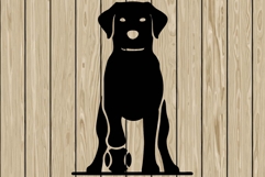 labrador retriever dog stencil silhouette SVG Product Image 1