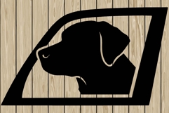 labrador retriever dog stencil silhouette SVG Product Image 1