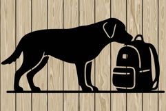 labrador retriever dog stencil silhouette SVG Product Image 1