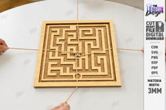 Labyrinth Balance Board Game Laser Cut Bundle | Maze Puzzles Product Image 8