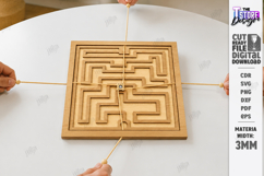Labyrinth Balance Board Game Laser Cut Bundle | Maze Puzzles Product Image 11