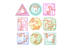 Solving colorful maze games presenting puzzle challenges Product Image 1