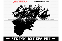 Lac La Ronge SK CA Map Silhouette SVG PNG DXF EPS PDF Product Image 1