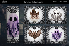 Halloween Lace Vintage Tumbler Sublimation Designs Product Image 1