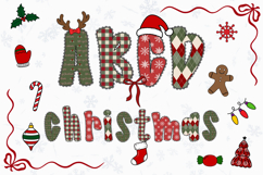 Christmas Alphabet Doodle Lace Letters Coquette Bubble_10 Product Image 1