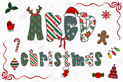 Christmas Alphabet Doodle Lace Letters Coquette Bubble_3 Product Image 1