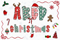 Christmas Alphabet Doodle Lace Letters Coquette Bubble_2 Product Image 1