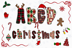 Christmas Alphabet Doodle Lace Letters Coquette Bubble_9 Product Image 1