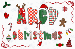 Christmas Alphabet Doodle Lace Letters Coquette Bubble_11 Product Image 1