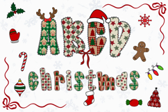 Christmas Alphabet Doodle Lace Letters Coquette Bubble_28 Product Image 1