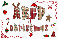 Christmas Alphabet Doodle Lace Letters Coquette Bubble_13 Product Image 1