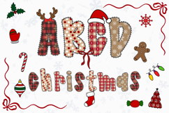 Christmas Alphabet Doodle Lace Letters Coquette Bubble_8 Product Image 1