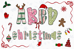 Christmas Alphabet Doodle Lace Letters Coquette Bubble_22 Product Image 1