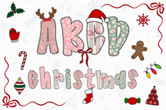 Christmas Alphabet Doodle Lace Letters Coquette Bubble_27 Product Image 1