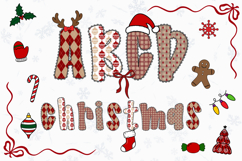 Christmas Alphabet Doodle Lace Letters Coquette Bubble_16 Product Image 1