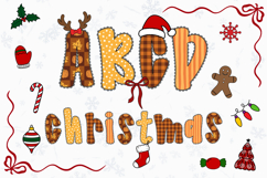 Christmas Alphabet Doodle Lace Letters Coquette Bubble_19 Product Image 1