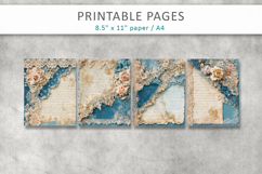romantic scrapbook paper, lace collage paper Product Image 2