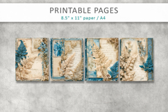 botanical vintage junk journal paper, scrapbook paper Product Image 2