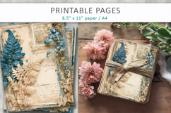 botanical vintage junk journal paper, scrapbook paper Product Image 4
