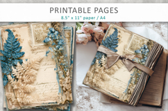 botanical vintage junk journal paper, scrapbook paper Product Image 1
