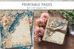 romantic scrapbook paper, lace collage paper Product Image 3