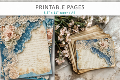 romantic scrapbook paper, lace collage paper Product Image 5