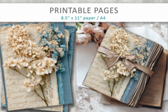 floral vintage junk journal, scrapbook paper Product Image 4