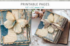 butterfly vintage junk journal, scrapbook paper Product Image 5