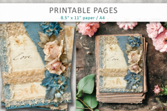 vintage lace junk journal, Victorian paper Product Image 3