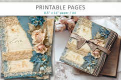 vintage lace junk journal, Victorian paper Product Image 1