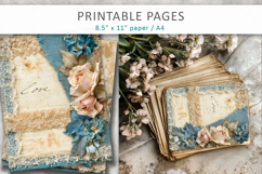 vintage lace junk journal, Victorian paper Product Image 5