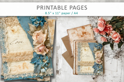 vintage lace junk journal, Victorian paper Product Image 6