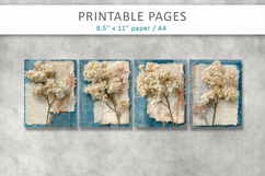 vintage floral paper junk journal, digital paper Product Image 2