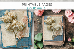 vintage floral paper junk journal, digital paper Product Image 3