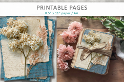 vintage floral paper junk journal, digital paper Product Image 4