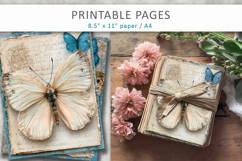 butterfly journal background, vintage paper Product Image 4